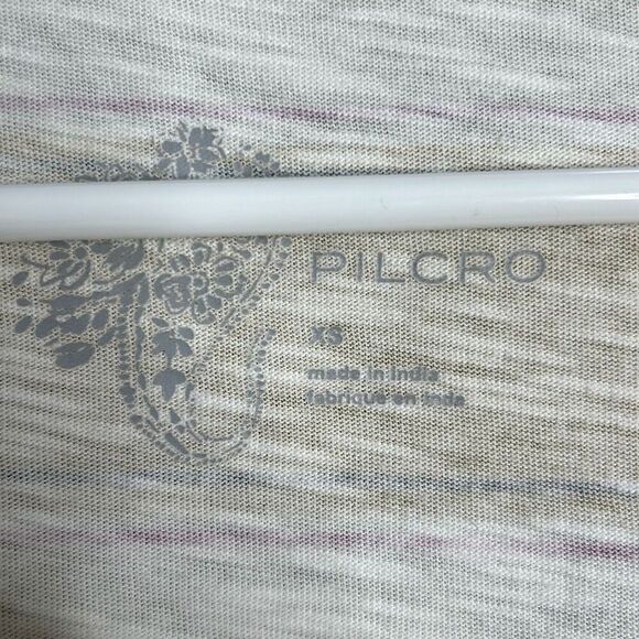 Pilcro and the Letterpress Ruffled Cotton V Neck T shirt XS - Picture 4 of 6